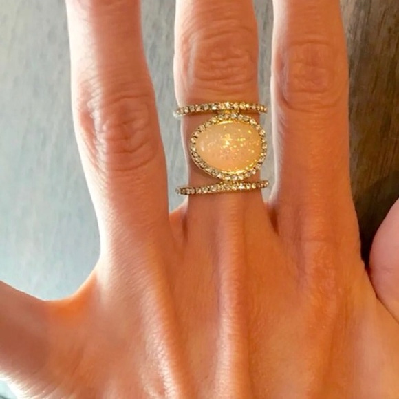 NWT Moonstone Iridescent Rings (SEE NEW LISTING) - Picture 2 of 4